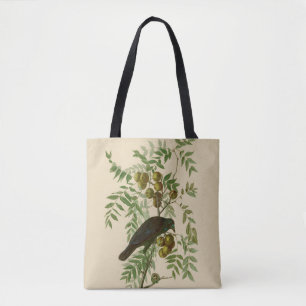 Tote Bag Impression d'oiseau Grackle Violet d'Audubon Botan