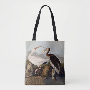 Tote Bag Impression d'oiseau Ibis blanc de John James Audub