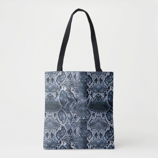 Tote Bag Impression du serpent bleu (Devant)