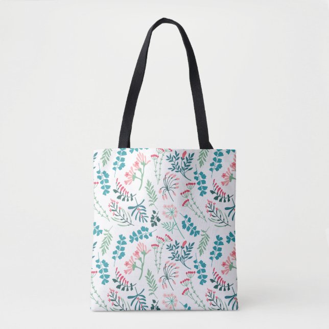 Tote Bag Impression florale moderne (Devant)