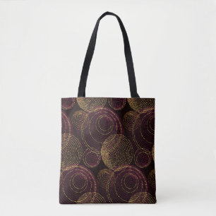 Tote Bag Impression géométrique Or Luxuriante