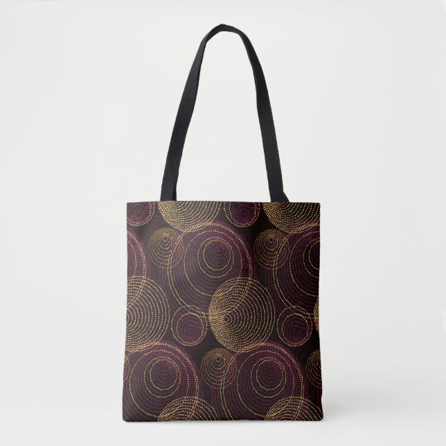 Tote Bag Impression géométrique Or Luxuriante (Devant)