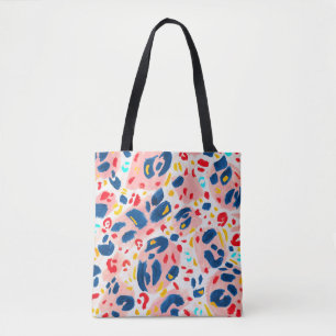 Tote Bag Impression léopard : aquarelle peinte à la main.