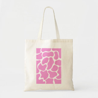 Tote Bag Impression minimaliste de vache rose
