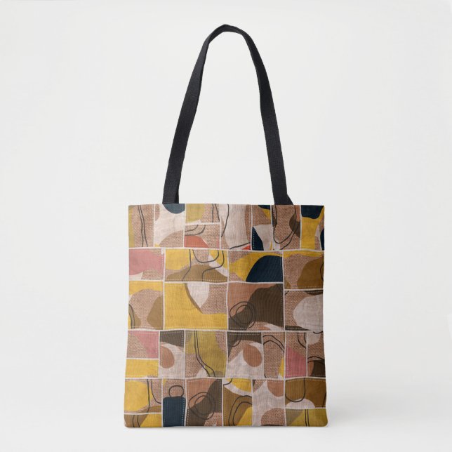 Tote Bag Impression motif de la surface composée de collage (Devant)