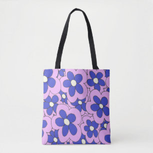 Tote Bag Impression rose bleue