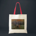 Tote Bag Impression Sunrise par Claude Monet, Art Vintage<br><div class="desc">Impression, Sunrise (1872) de Claude Monet est une vintage impressionnisme de peinture marine d'art. La position du soleil semble qu'il pourrait aussi être un coucher de soleil. Un paysage maritime au port du Havre, France avec plusieurs bateaux au premier plan au lever du soleil. À propos de l'artiste : Claude...</div>