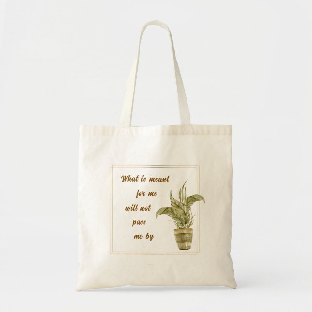 Tote Bag Impression sur toile Ce qui m'est destiné (Devant)