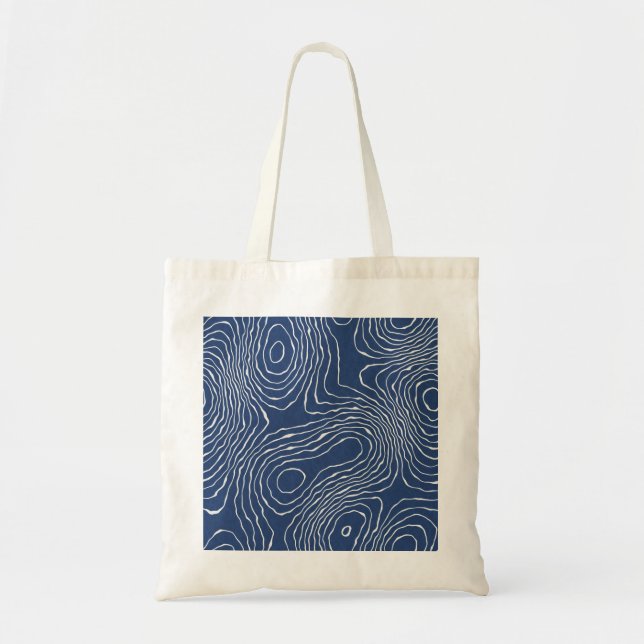 Tote Bag Impression topographique biologique de la ligne te (Devant)