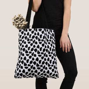 Tote Bag Impression vache noir et blanc