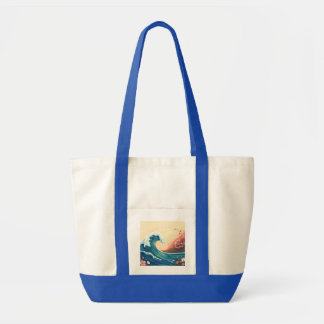 Tote Bag Impressionistic Ocean Wave