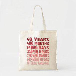 Tote Bag Impressionnant depuis 40 ans de quarantième cadea