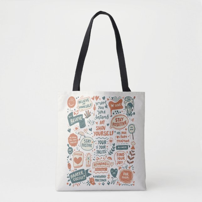 Tote Bag Imprimantes de Doodle Whimsical Infuse votre espac (Devant)
