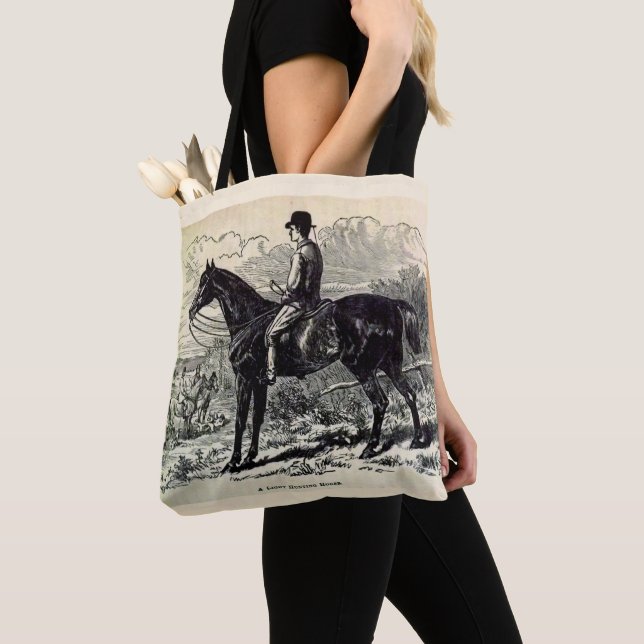 Tote Bag Imprimé au 19e siècle Un cheval de chasse léger (De près)