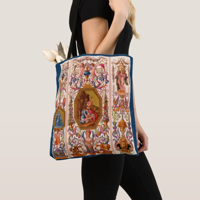 Tote Bag imprimé baroque ultra opulent du XVIIe siècle (De près)