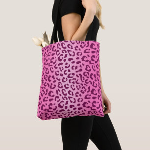 Tote Bag Imprimé Léopard Rose Élégant
