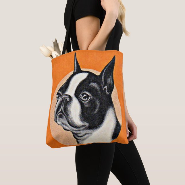 Tote Bag imprimé terrier de Boston (De près)