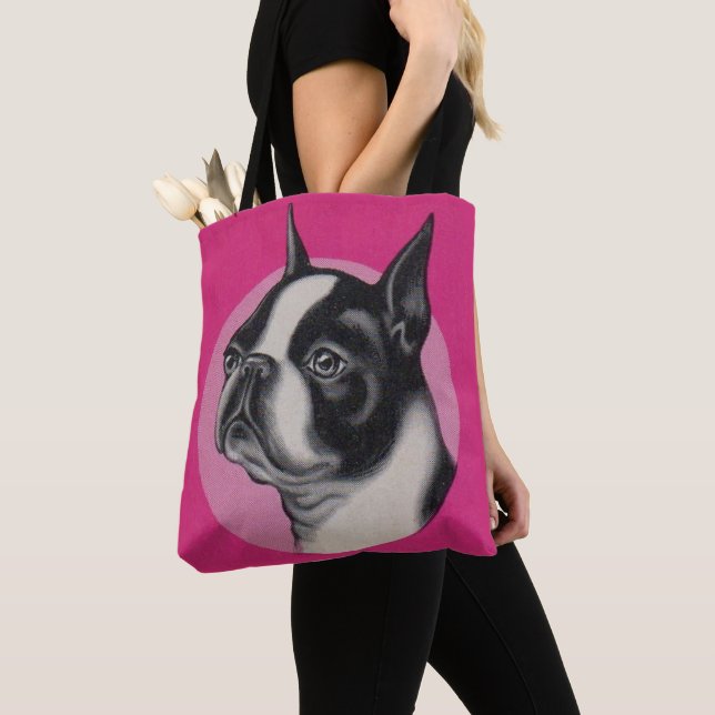 Tote Bag imprimé terrier de Boston (De près)