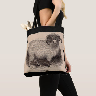 Tote Bag Imprimerie du 19e siècle moutons des Highlands