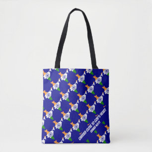 Tote Bag INDIA FLAG Christian Isaiah CUSTOM
