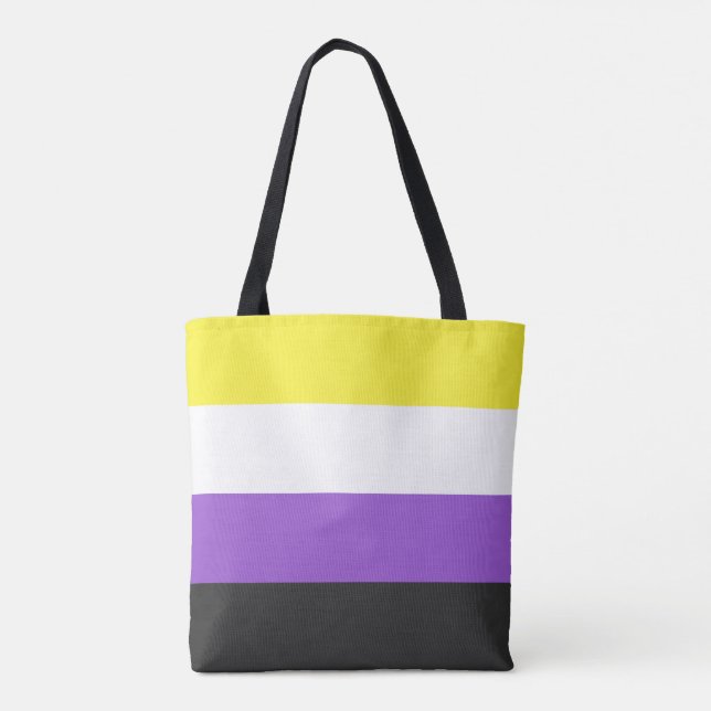Tote Bag Indicateur de fierté non binaire LGBTQ (Dos)