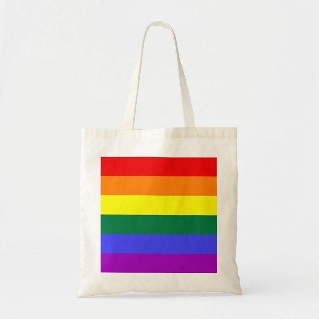Tote Bag Indicateur de la fierté arc-en-ciel (Devant)