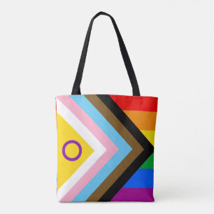 Tote Bag Indicateur de la fierté de progrès intersexe inclu