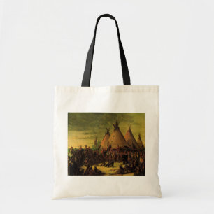 Tote Bag Indiens vintages, Sioux War Council par Catlin