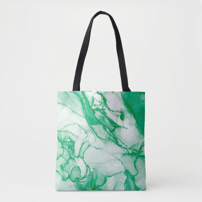 Tote Bag Indigo Round. Bohemian Tie Dye. Blue Roll Psychede (Devant)