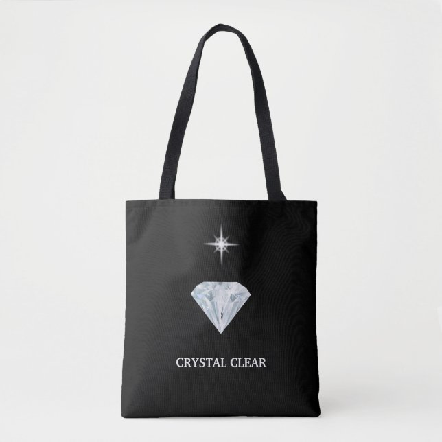 Tote Bag Individu ciblé diamant clair comme cristal (Devant)