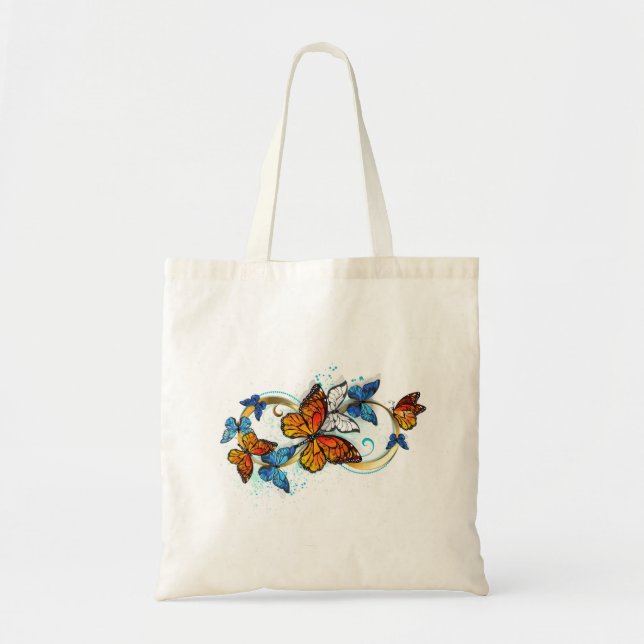 Tote Bag Infinité de papillons monarques (Devant)