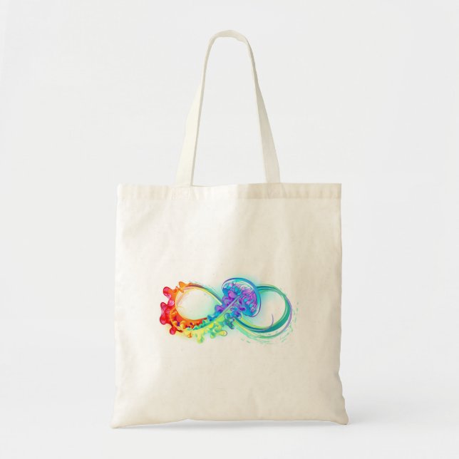 Tote Bag Infinity avec Rainbow Jellyfish (Devant)