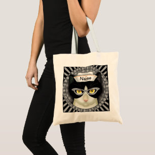 Tote Bag Infirmière au chat smoking