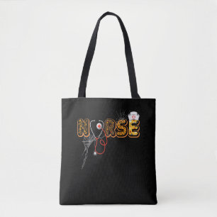 Tote Bag Infirmière Cadeau Halloween avec Citrouille Boo Sp