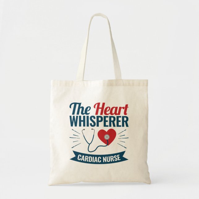 Tote Bag Infirmière cardiaque le murmure du cœur (Devant)