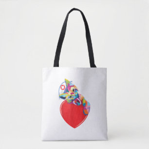 Tote Bag Infirmière Chat Chemise Femmes Hommes Amoureux des