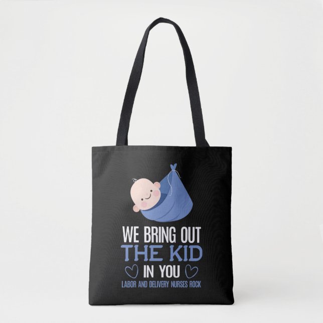 Tote Bag Infirmière de la main-d'oeuvre Cute Doula Midwife  (Devant)