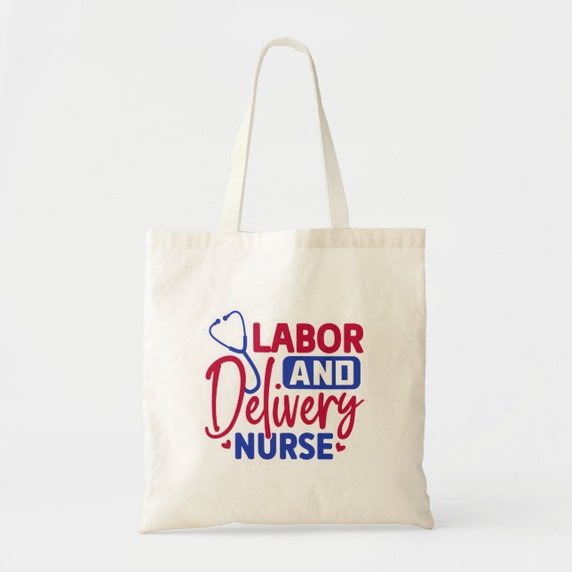 Tote Bag Infirmière de la main-d'oeuvre et de la prestation (Devant)