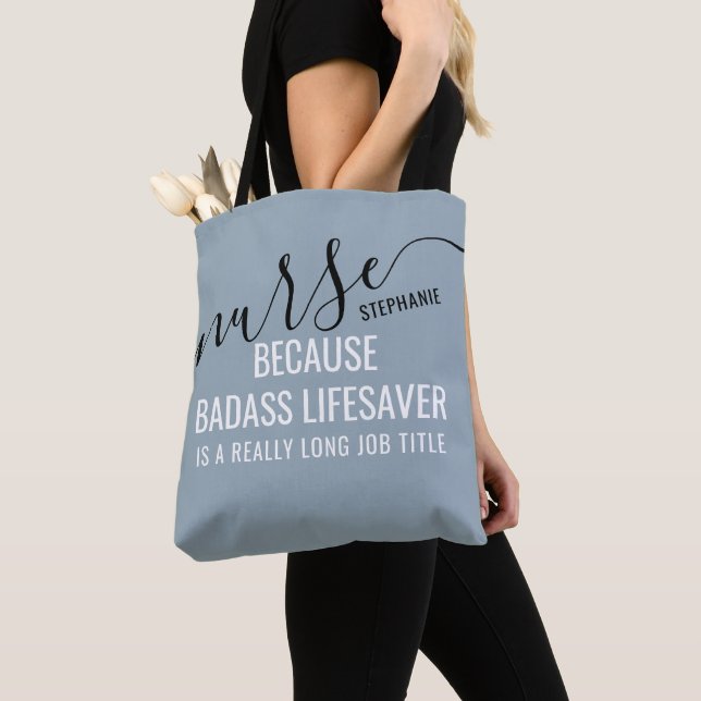 Tote Bag Infirmière de la RN parce que la sauvagine de Bada (De près)