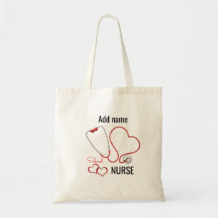 Tote Bag Infirmière de l'école de prénom personnalisé RN pe