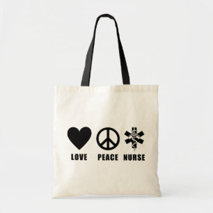 Tote Bag Infirmière de paix d'amour