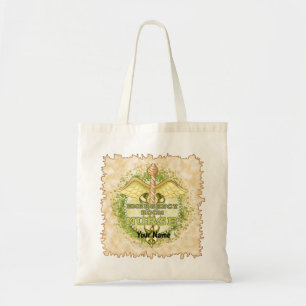 Tote Bag Infirmière des urgences Caducée en or