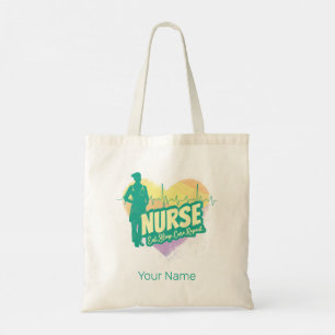 Tote Bag Infirmière Design Vintage avec Motif de Battement 