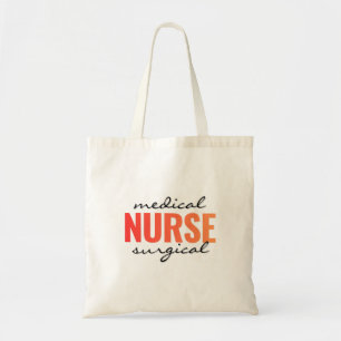 Tote Bag Infirmière en Chirurgie Médicale Typographie Gras