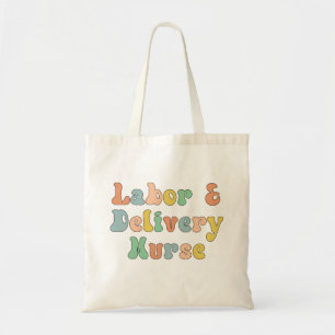 Tote Bag Infirmière en salle d'accouchement Groovy Retro