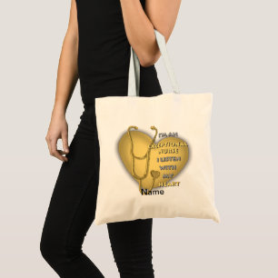 Tote Bag Infirmière exceptionnelle cœur jaune
