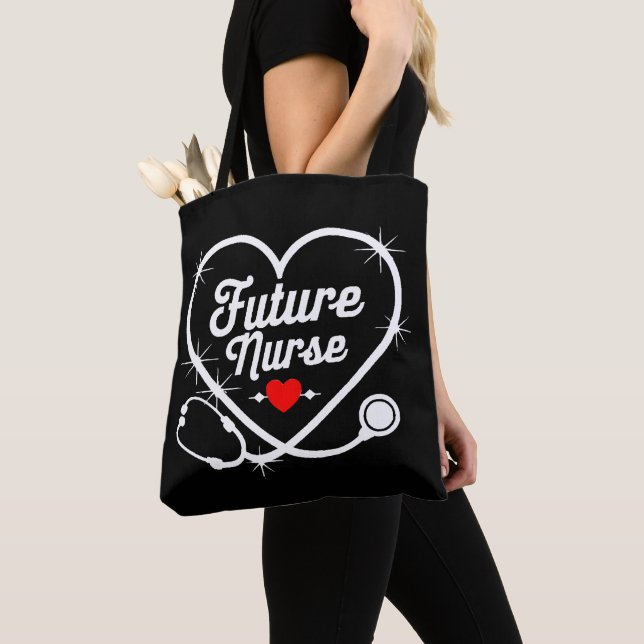 Tote Bag Infirmière future (De près)