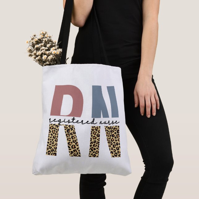 Tote Bag Infirmière inscrite de la RN Cheetah Imprimer Infi (De près)