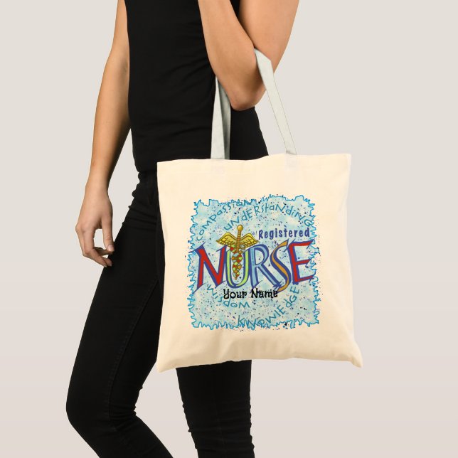 Tote Bag Infirmière inscrite Motto (Devant (produit))