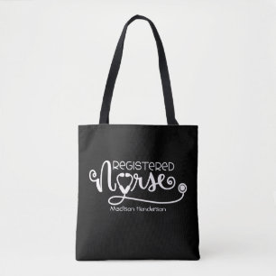 Tote Bag Infirmière inscrite Stethoscope (RN)Personnalisé